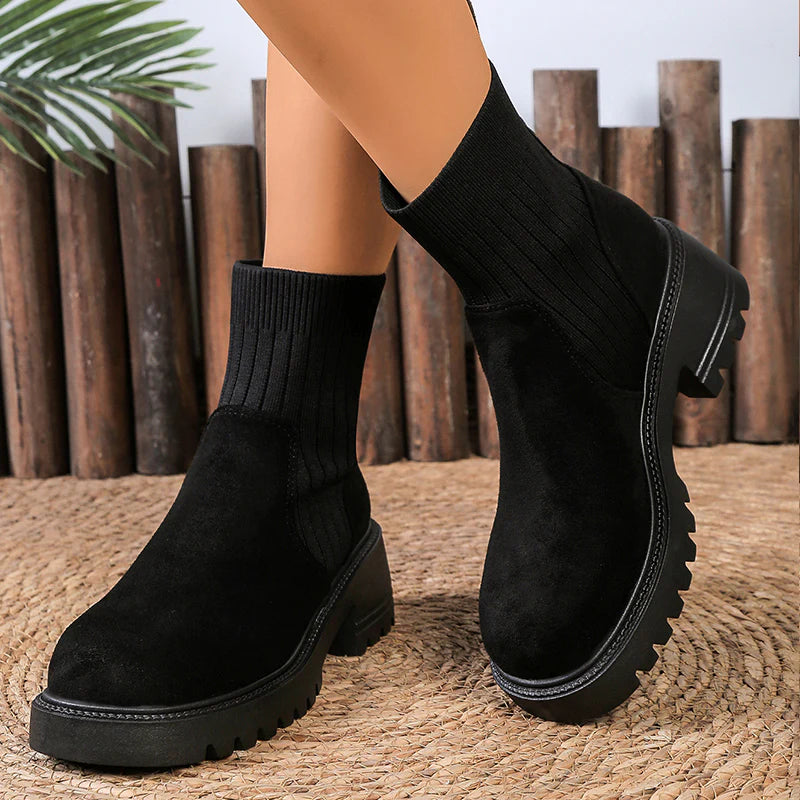 Women's Slip-on Ankle Boots With Medium Heels