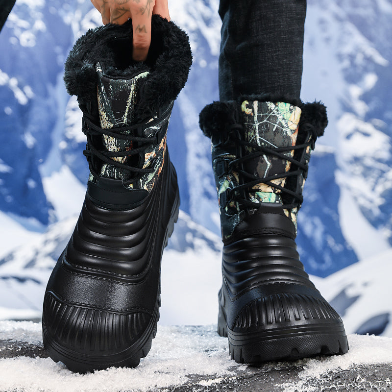Men’s Waterproof Safety Hiking Boots with Wide Toe and Ankle Support
