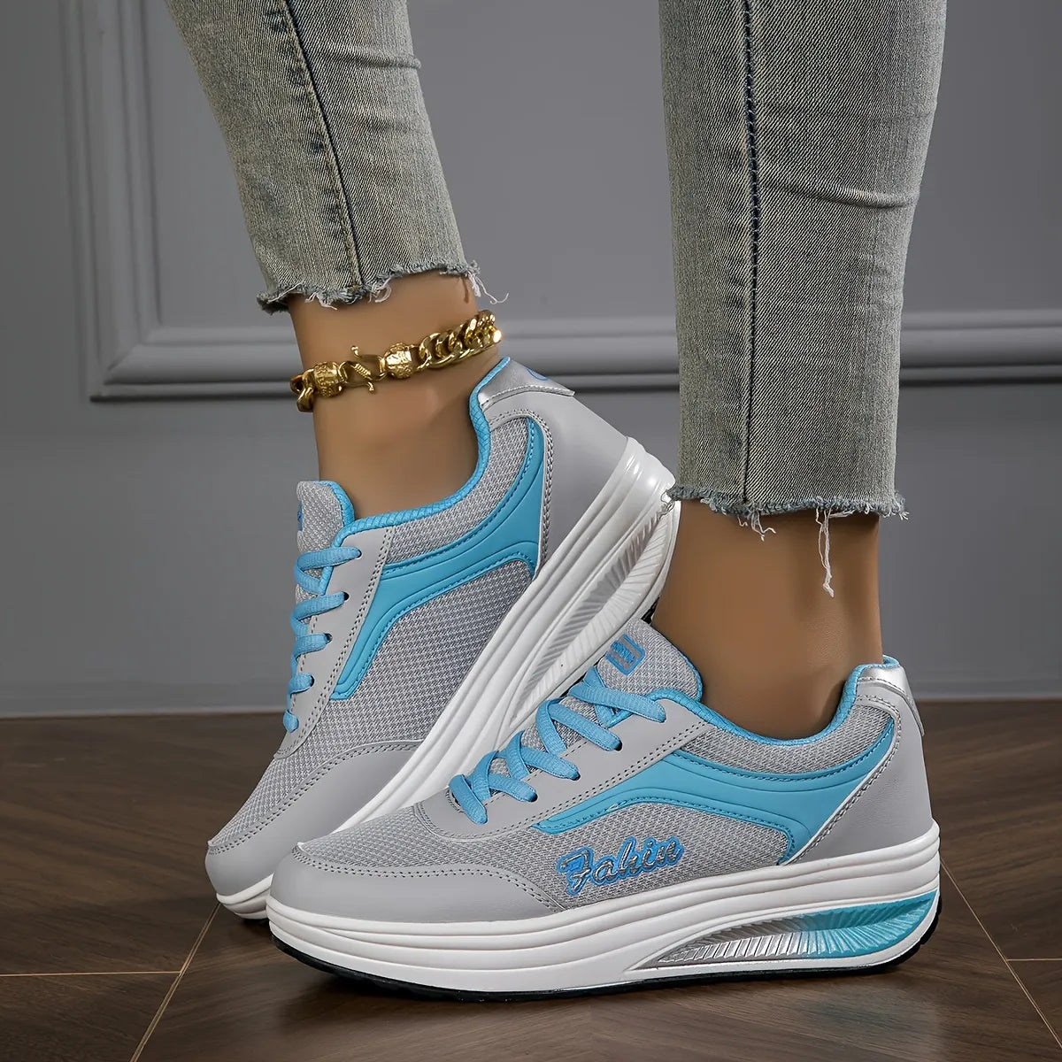 Women’s Breathable Chunky Sole Support Trainers