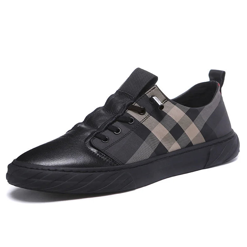 Sophisticated High-Top Italian Leather-Look Sneakers