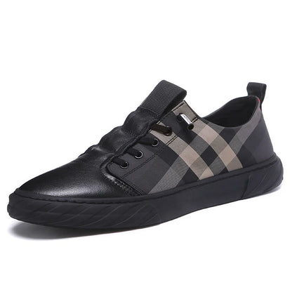 Sophisticated High-Top Italian Leather-Look Sneakers