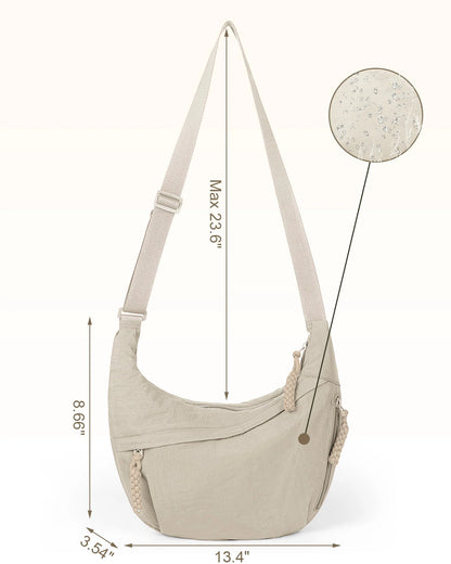 Women’s Multi-Pocket Nylon Crossbody Bag