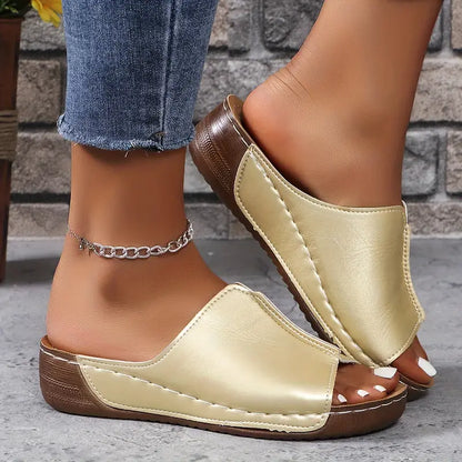 Women's Stylish Platform Slip-On Comfort Sandals