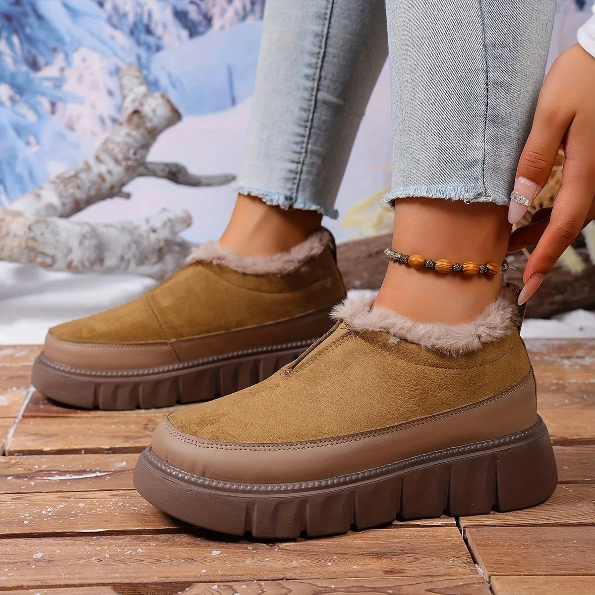 Women’s Thick-Sole Warm Support Winter Shoes