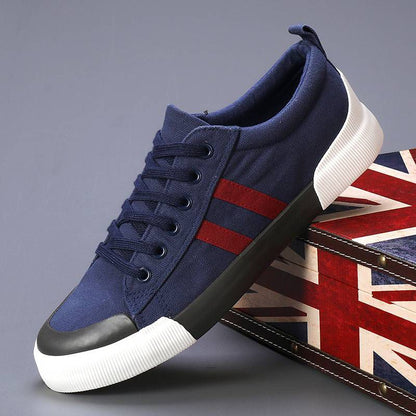 Men's Lightweight Breathable Canvas Sneakers – Casual Comfort Shoes