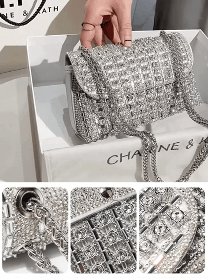 Lightweight Multicolour Crystal Evening Clutch Bag