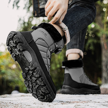 Men’s Winter Thermal Lined Hiking Shoes with Dial Lacing and Grip Sole