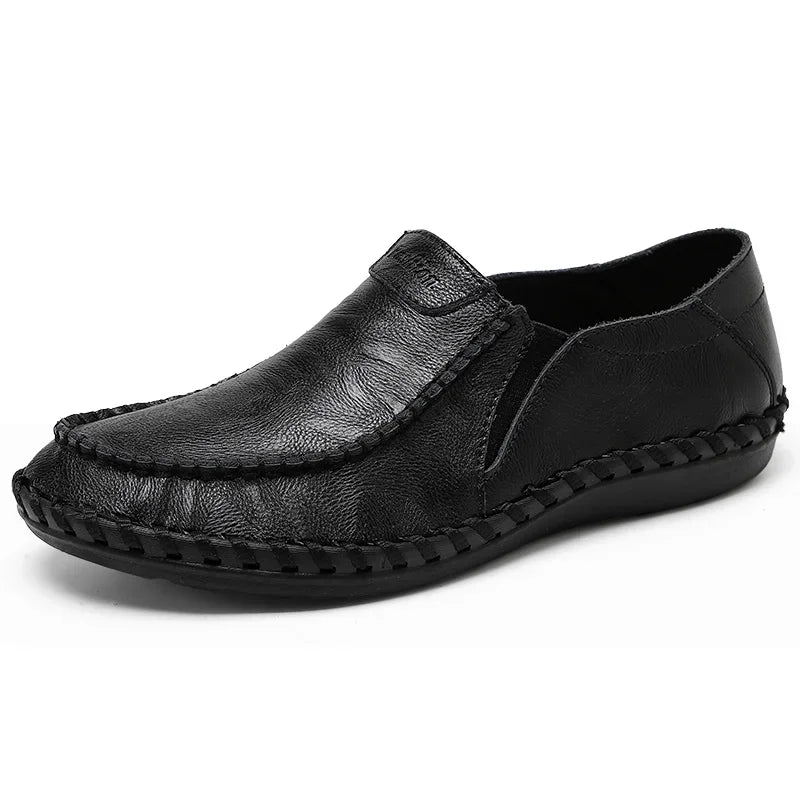 Men’s Leather-Look Slip-On Comfort Shoes