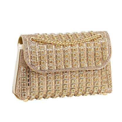 Lightweight Multicolour Crystal Evening Clutch Bag