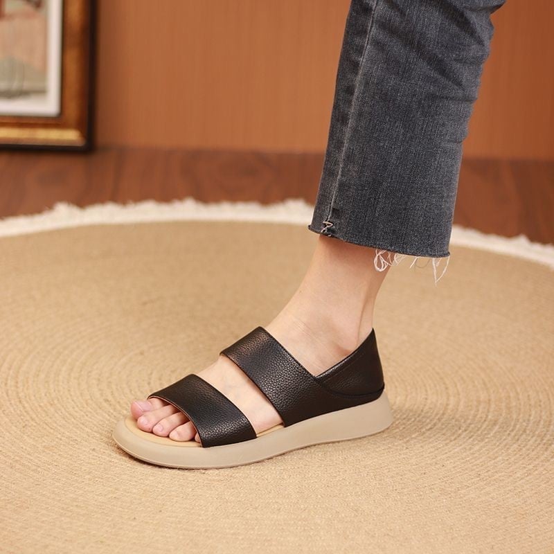 Women's Soft Bottom Stylish Leather-Look Sandals