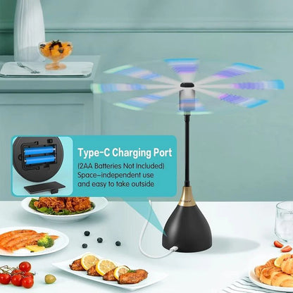Portable Tabletop Fly Deterrent Fan Set