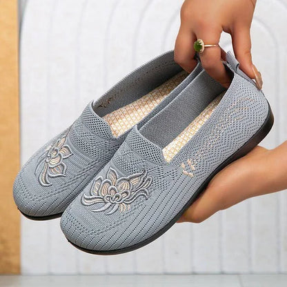 Women’s Breathable Mesh Floral Slip-On Comfort Shoes