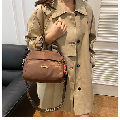 Women’s Nylon-Look Commuter Shoulder Bag