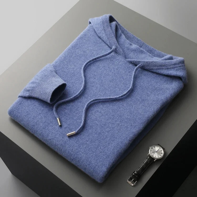 Men's Refined Hooded Knit Jumper