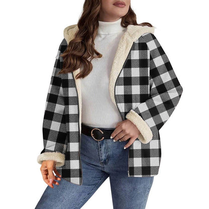 Women’s Norvina Sherpa-Lined Plaid Hooded Jacket