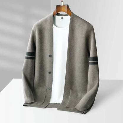 Men’s Giancarlo Striped-Sleeve Cardigan