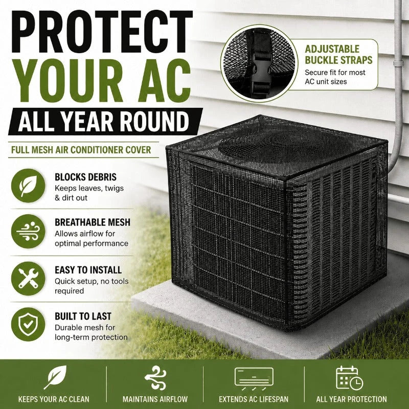 Breathable Mesh Outdoor Air Conditioner Cover
