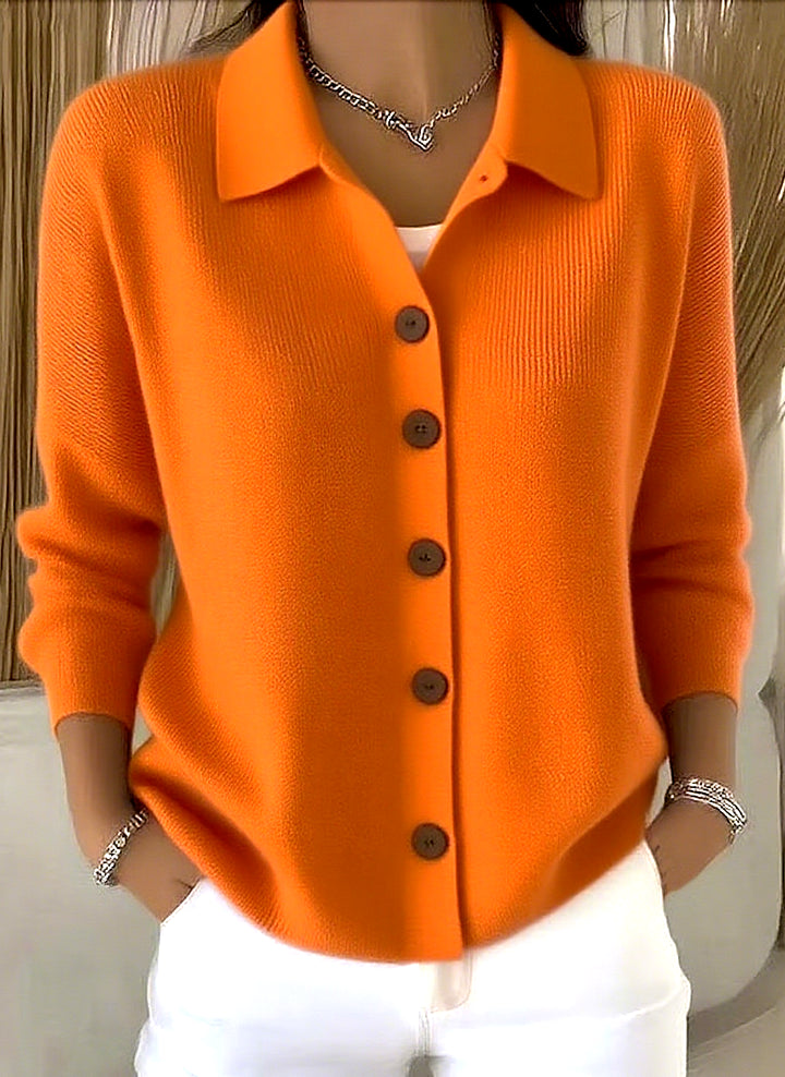 Women’s Soft Stretch Shawl-Collar Cotton Cardigan