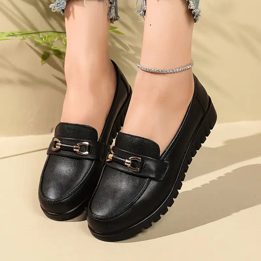 Women's Professional Slip-Resistant Slides – Supportive Work Flats