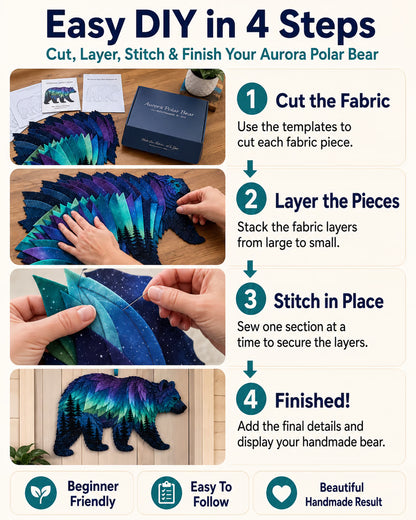 Northern Lights Wildlife DIY Patchwork Kit