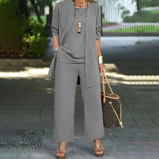 Women’s Minimalist Three Piece Wide Leg Set