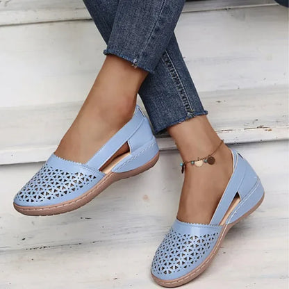 Women’s Breathable Cut-Out Support Slip-On Flats