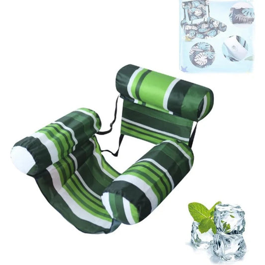 Inflatable Mesh Pool Lounge Chair with Adjustable Backrest