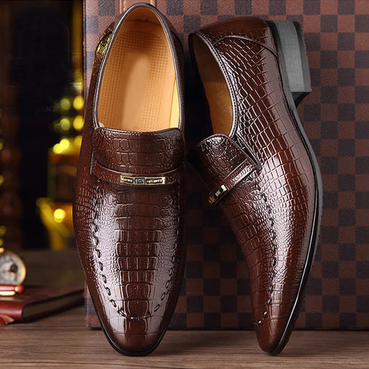 Men's Italian Leather-Look Shoes
