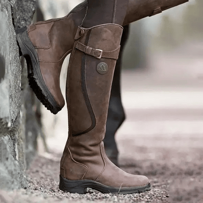 Women’s Waterproof Leather-Look Knee High Boots