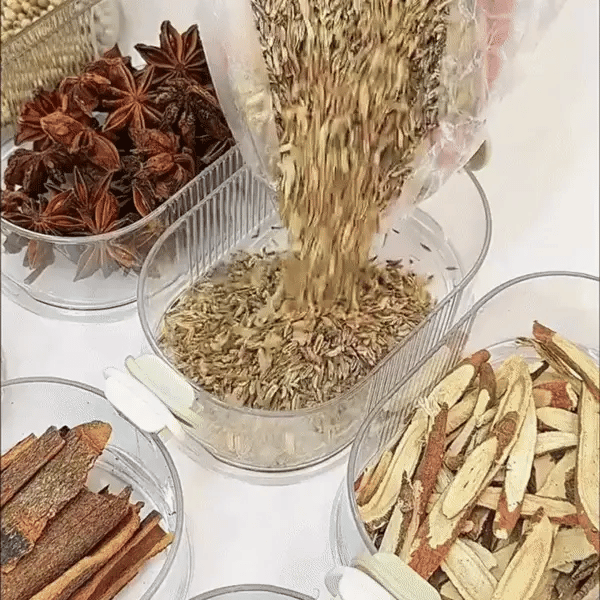 Stackable Clear Spice Storage Containers