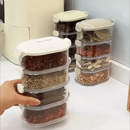 Stackable Clear Spice Storage Containers