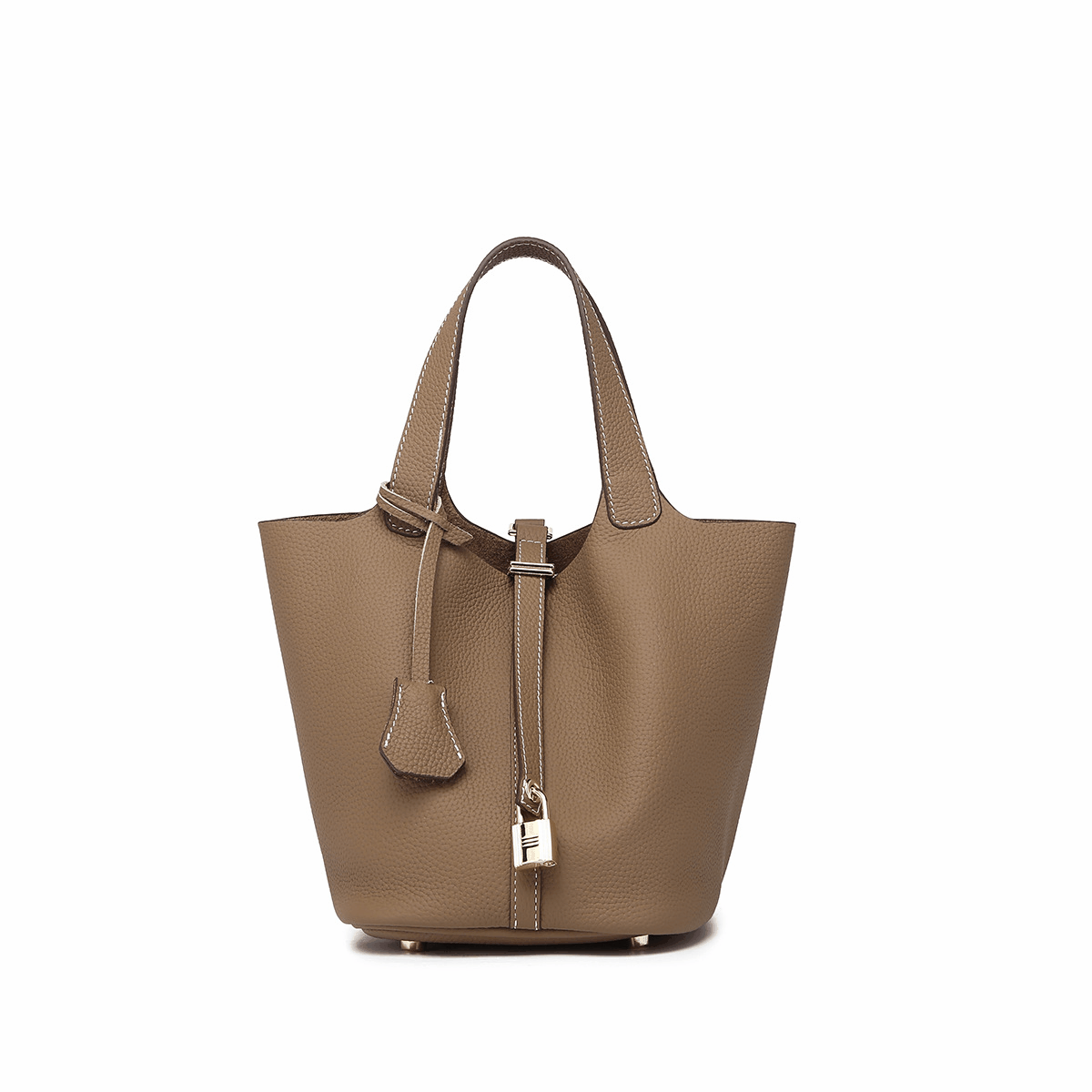 Women’s Padlock Strap Bucket Tote Bag