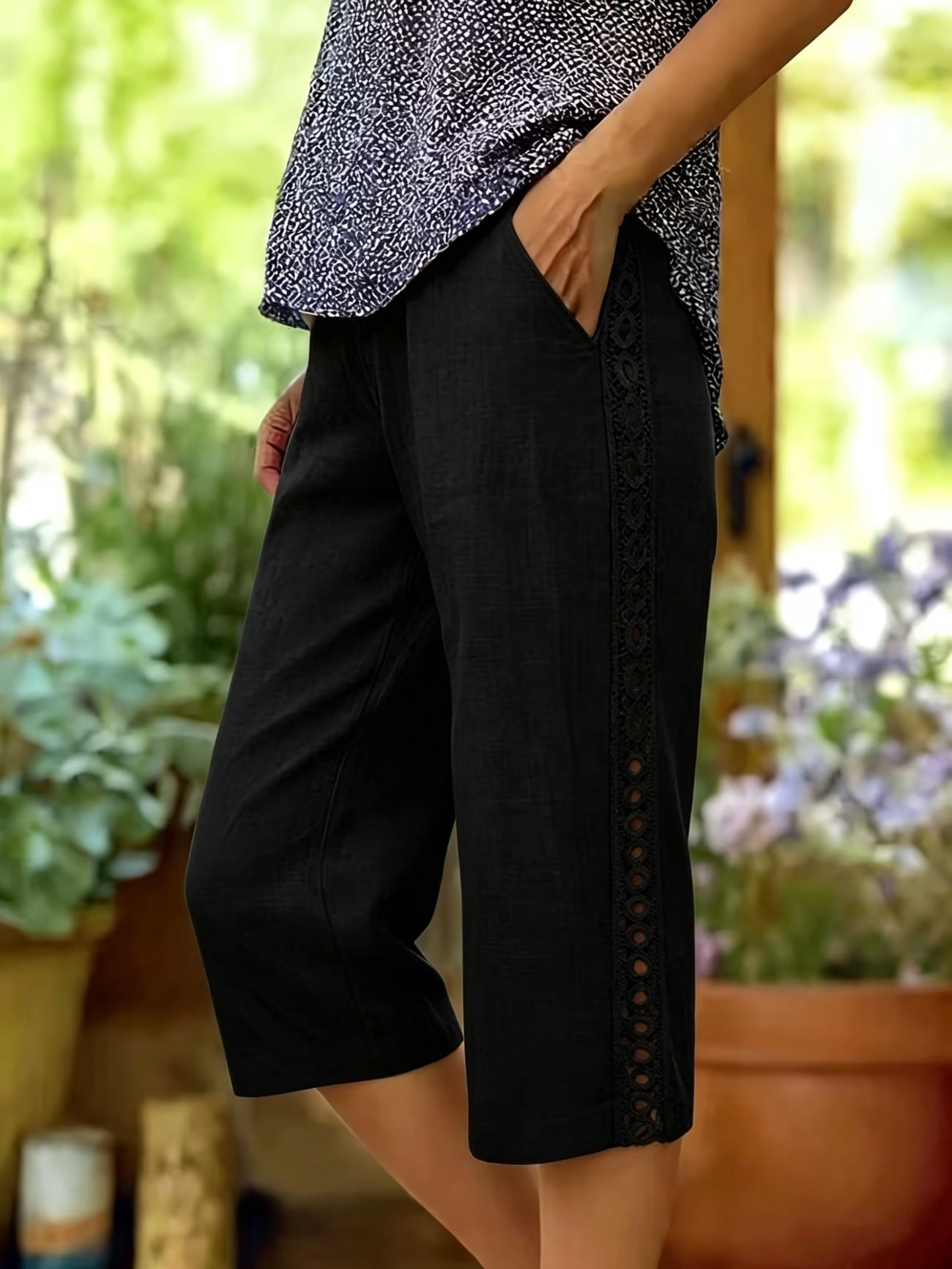 Women's Side-Lace Casual Trousers