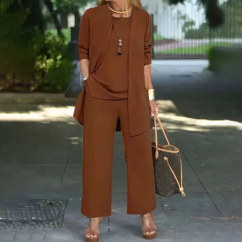Women’s Minimalist Three Piece Wide Leg Set