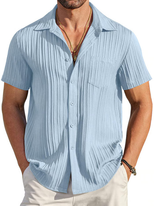 Men’s Textured Short-Sleeve Shirt