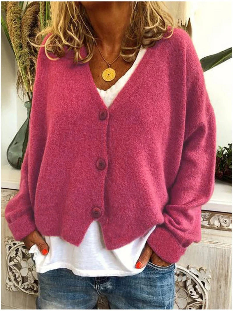Women’s Soft Knit Open-Front Relaxed-Fit Cardigan