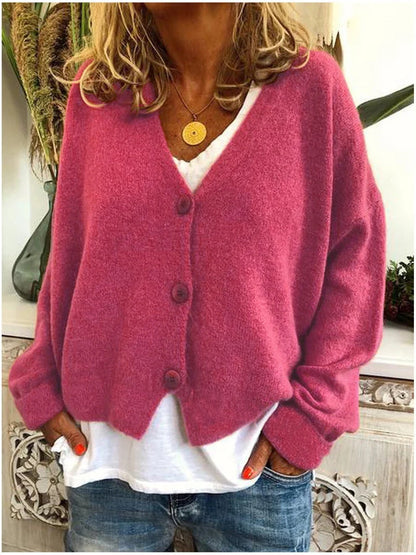 Women’s Soft Knit Open-Front Relaxed-Fit Cardigan