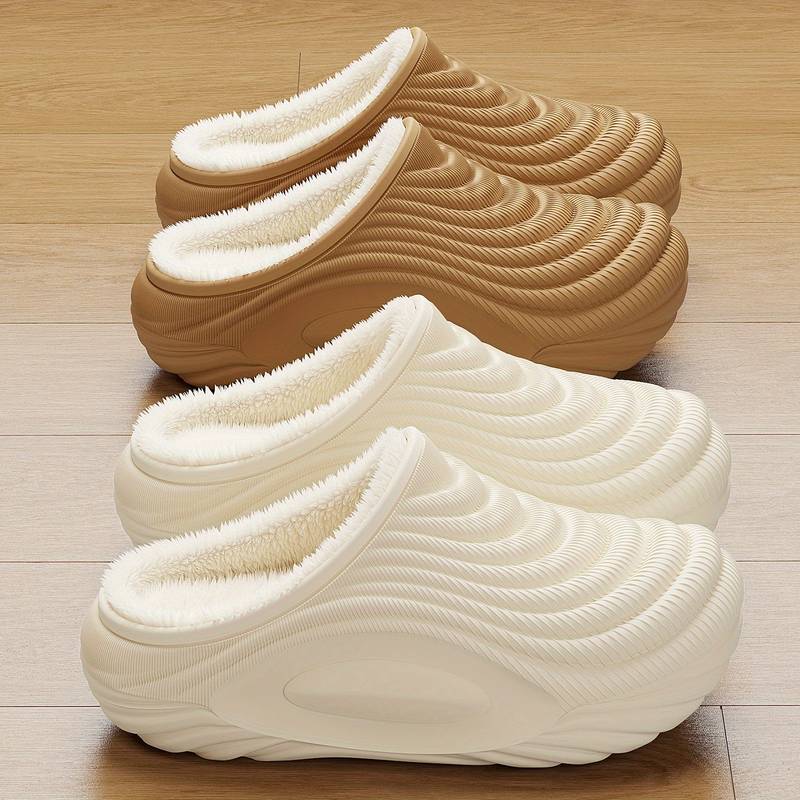 Plush Lined EVA Slip On Clogs for Winter Warmth