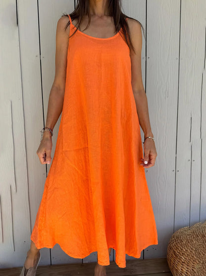 Women’s Linen-Blend Maxi Dress