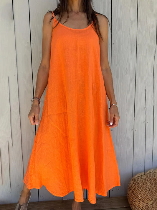 Women’s Linen-Blend Maxi Dress