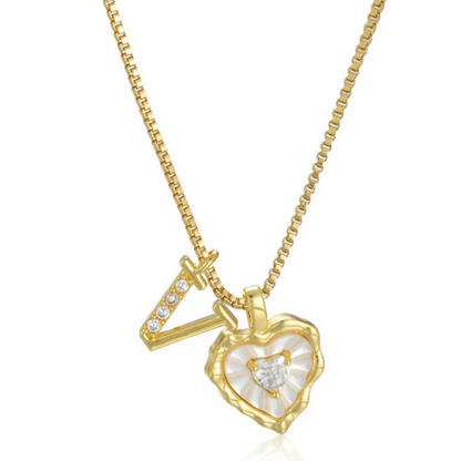 Women's Personalised Heart Initial Necklace