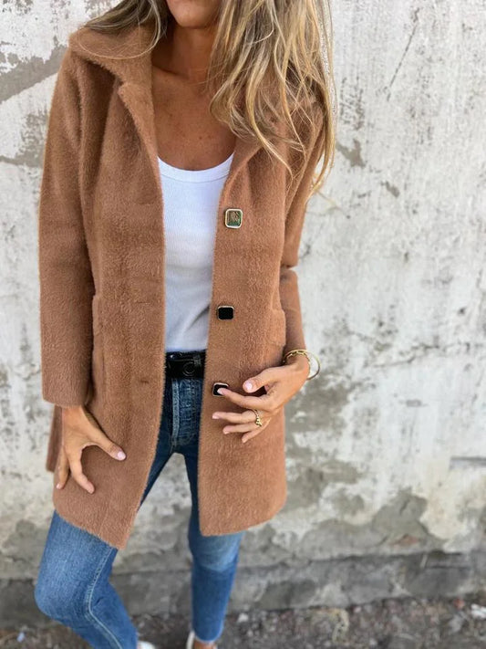 Women’s Casual Thick Lapel Coat