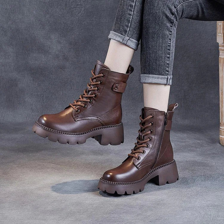 Women's Comfortable Leather-Look Boots