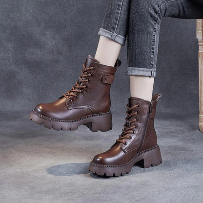 Women's Comfortable Leather-Look Boots
