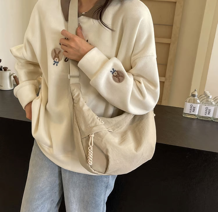Women’s Multi-Pocket Nylon Crossbody Bag