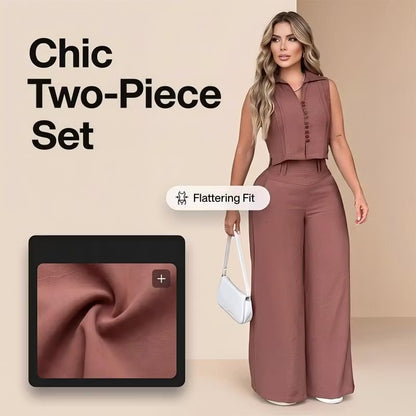 Women's Sleeveless Top & Trousers Set