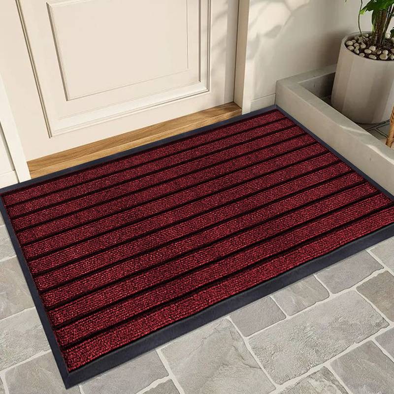 Heavy Duty Dirt-Absorbing Entrance Mat with Rubber Backing