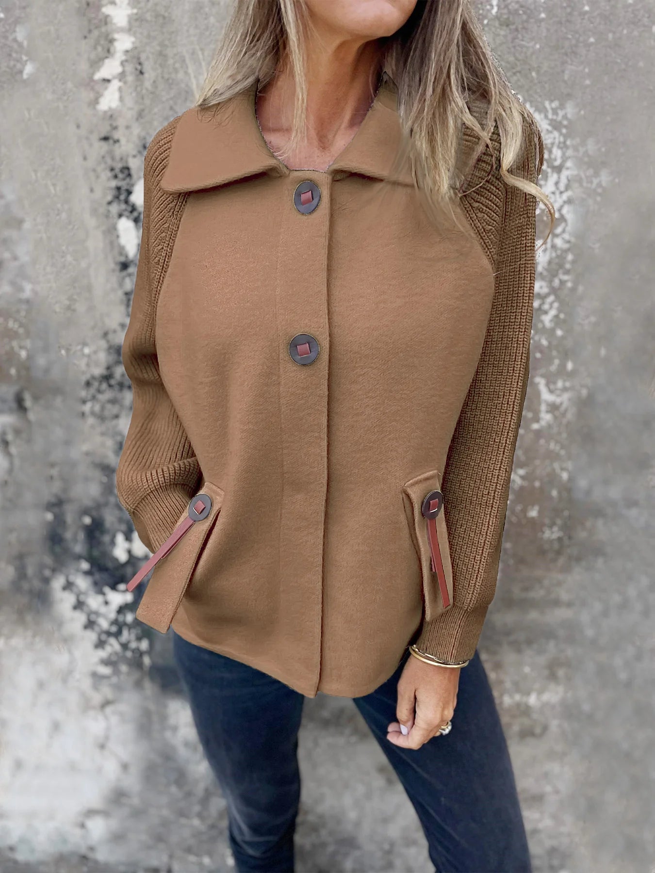 Women’s Soft Draped Lapel Cardigan Jacket
