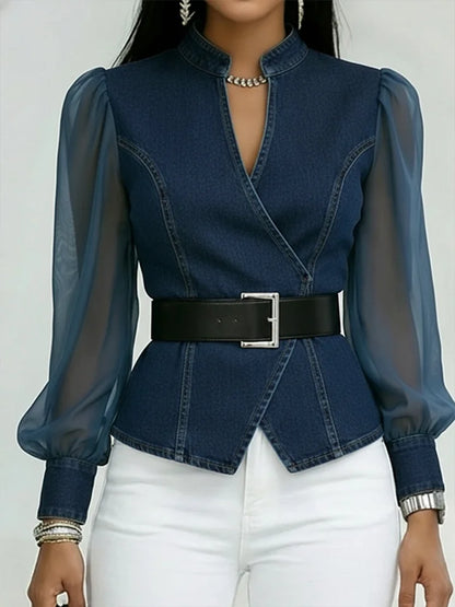 Women’s Valerisse Structured Denim Blouse