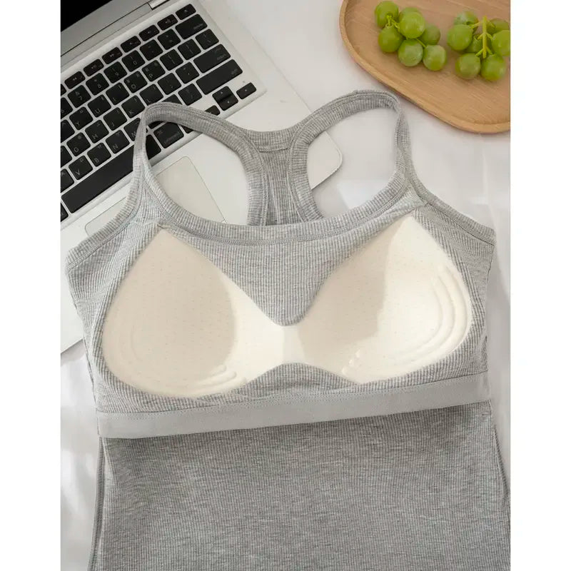Women’s Ribbed Built-In Bra Tank Top